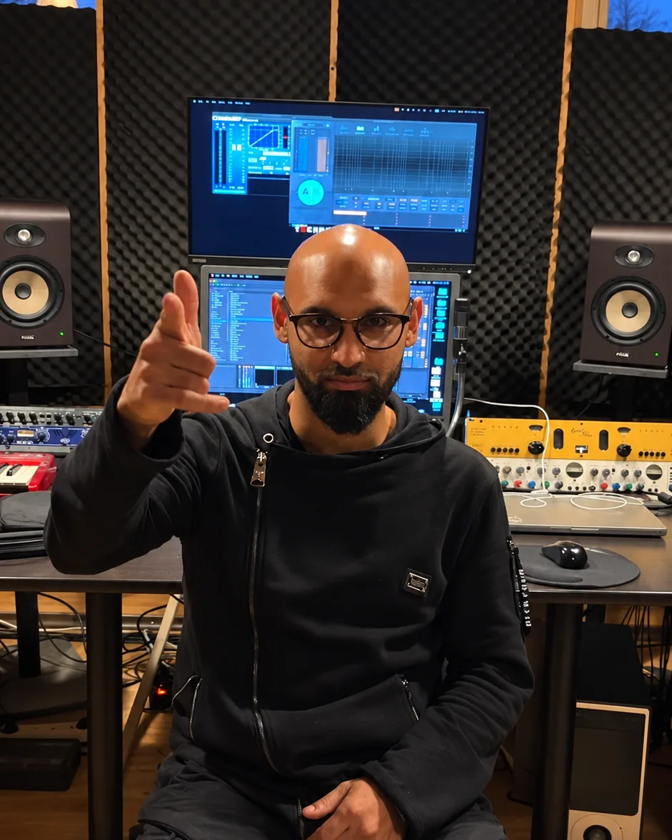 Bultech in his studio in front of his monitors